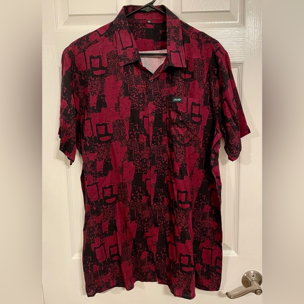 Maroon Slunks Button Down Shirt